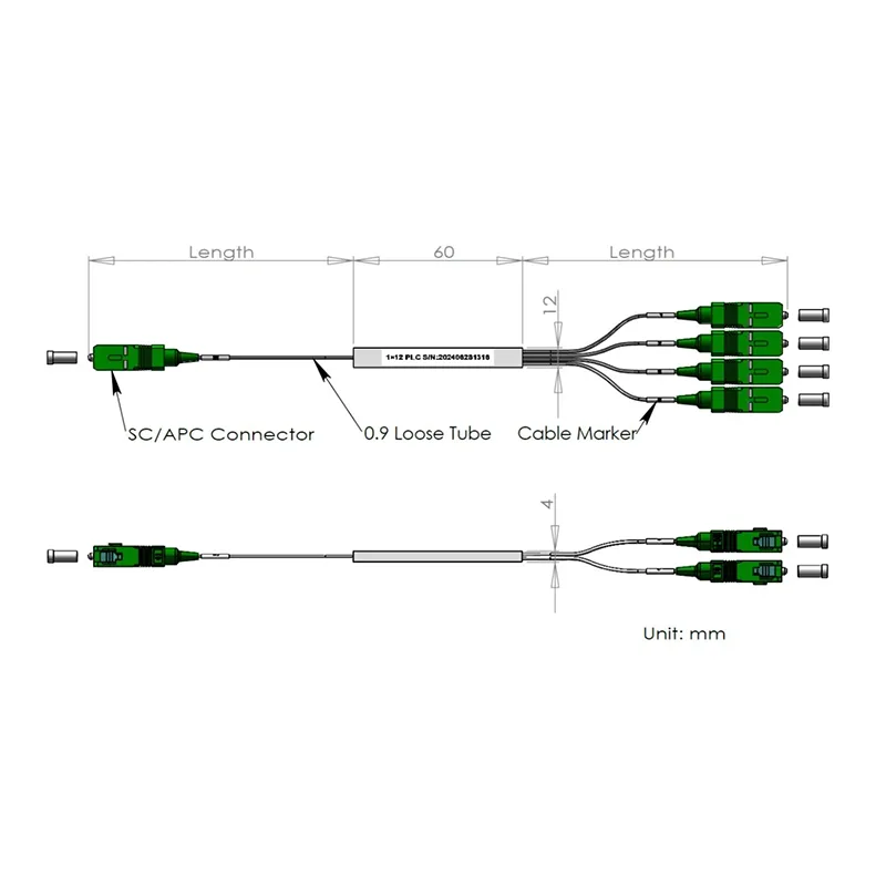 1*12 1*24 PLC Splitter