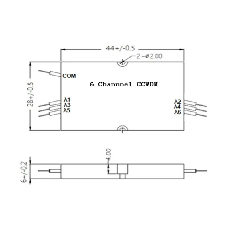 6 Channel Compact CWDM (CCWDM)