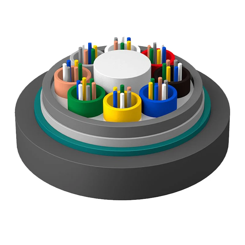 Stranded Loose Tube Non-metallic Strength Member Armored Fiber Optic Cable